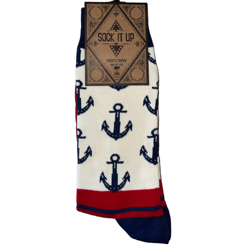 NWT Sock It Up AOP Anchor Socks